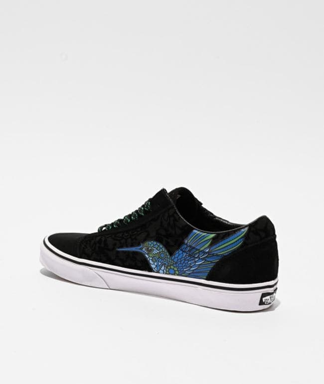 Vans Old Skool Dia De Los Muertos Black & Blue Skate Shoes, foto 3
